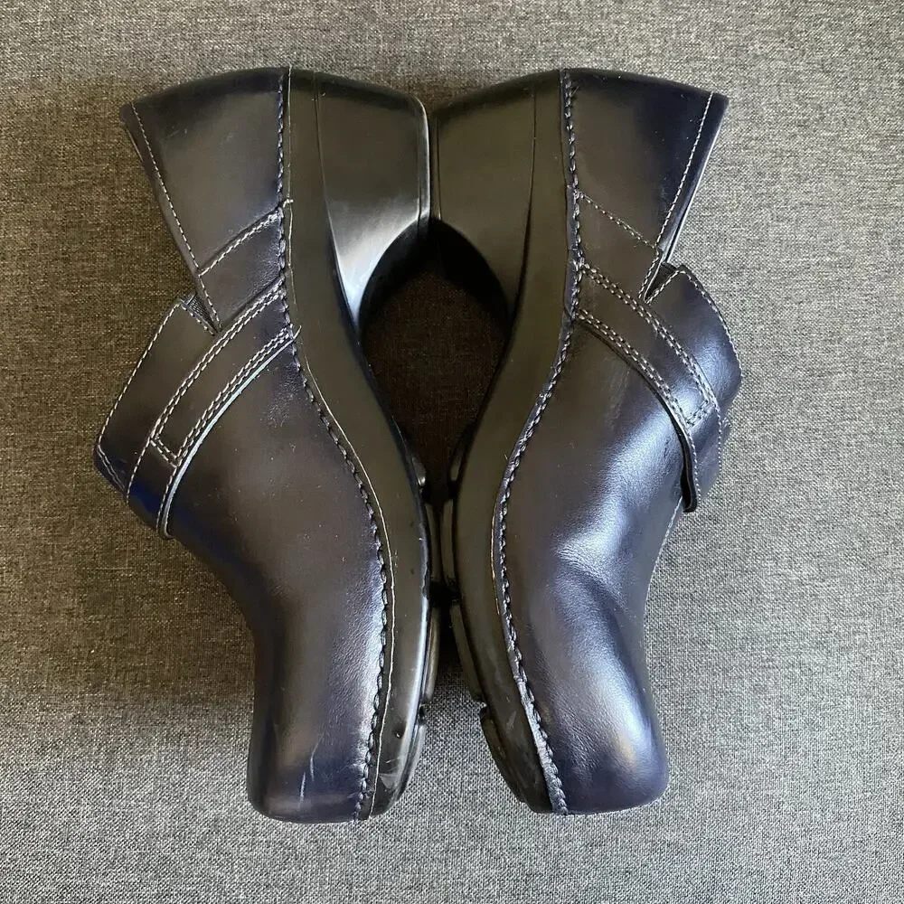 Dansko Professional Clog Shoes Leather Slip-On blue Womens Sz 41 - Picture 3 of 14